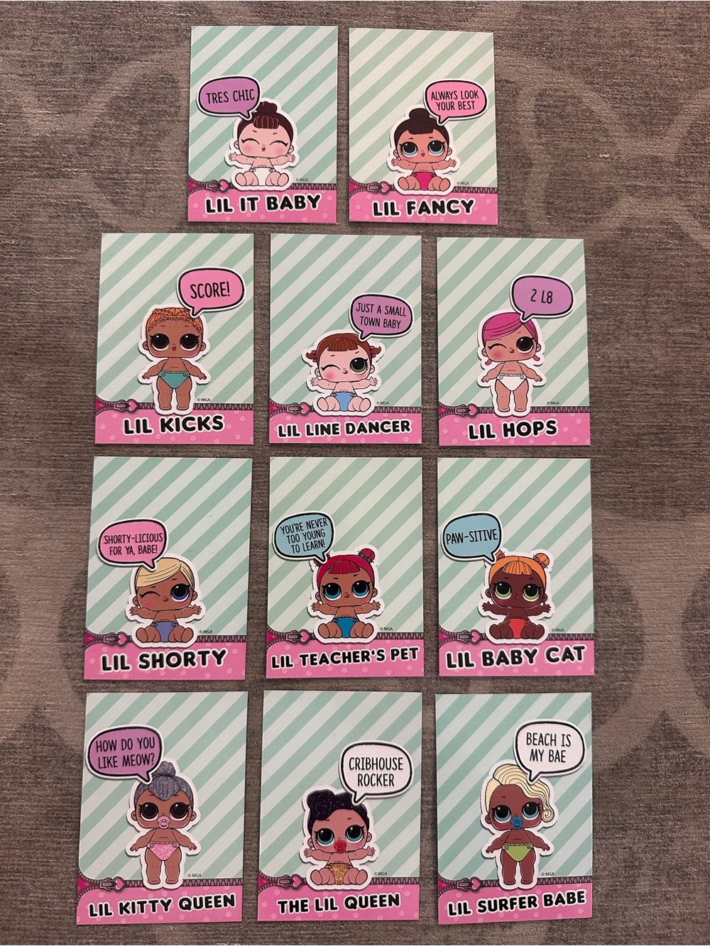 L.O.L. Surprise! (11) Lil Sisters Collector Cards